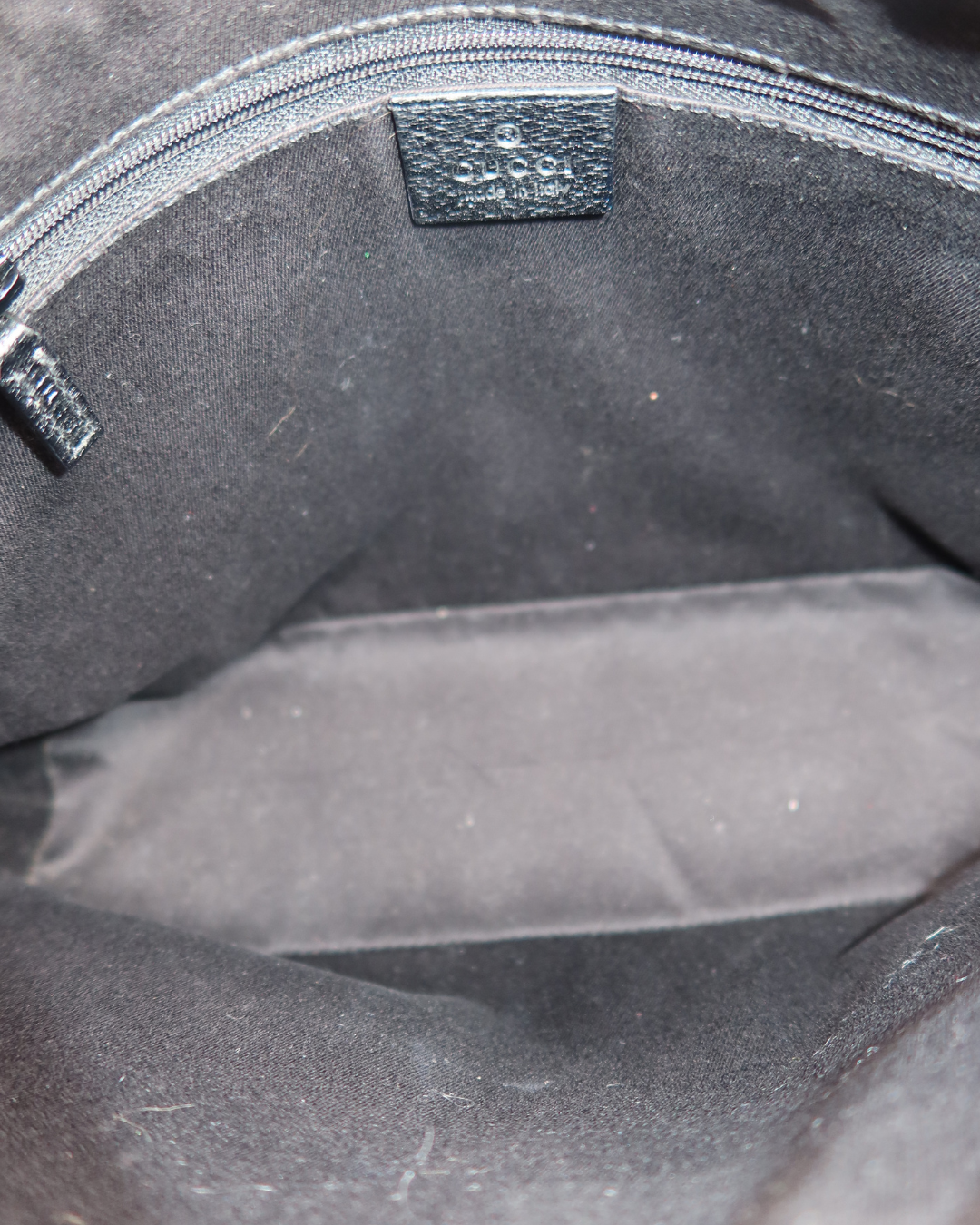 Gucci Vintage GG Black Canvas Shoulder Bag