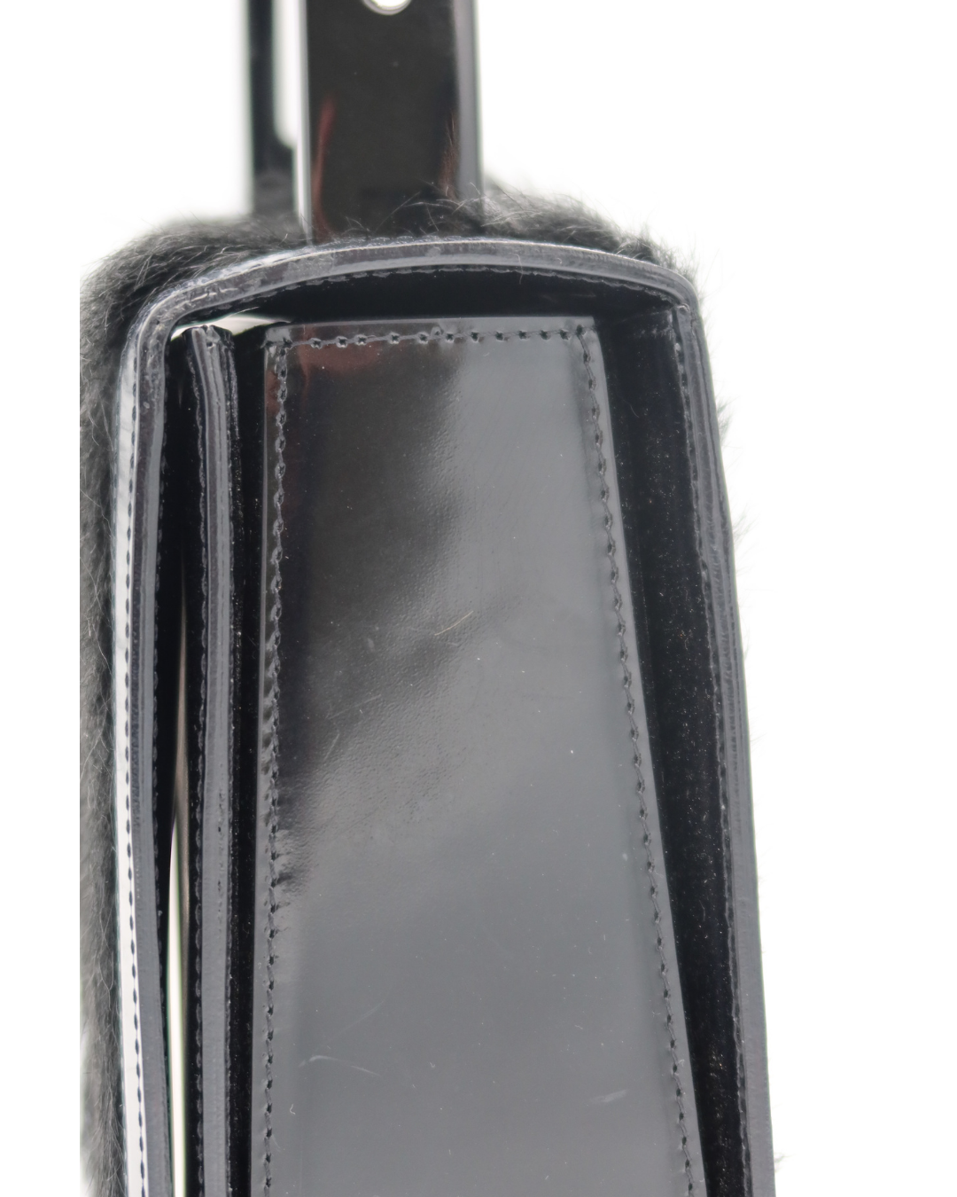 Celine Black Pony Hair Top Handle Bag 2000