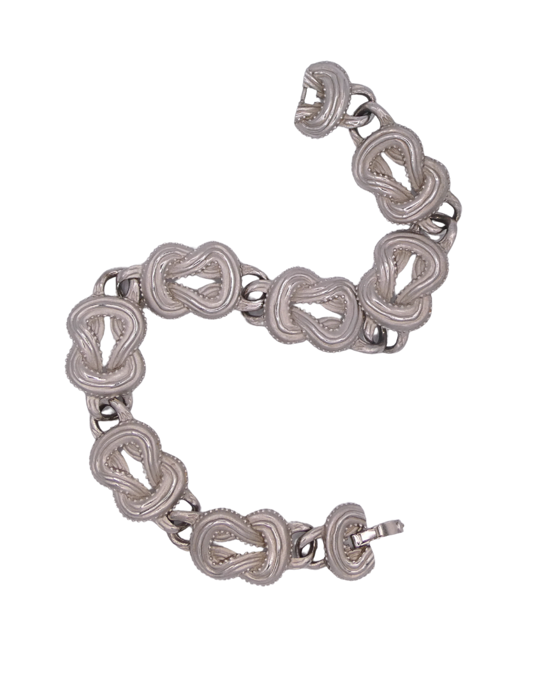 Givenchy Vintage Silver Interlocking Rope Chain Necklace