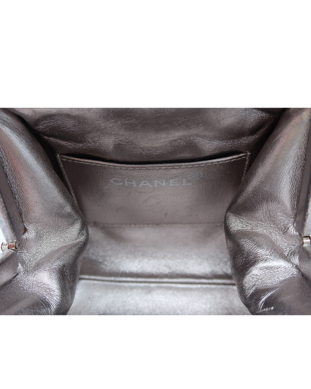 Chanel Silver Quilted Lambskin Chain Shoulder Bag 1996–1997