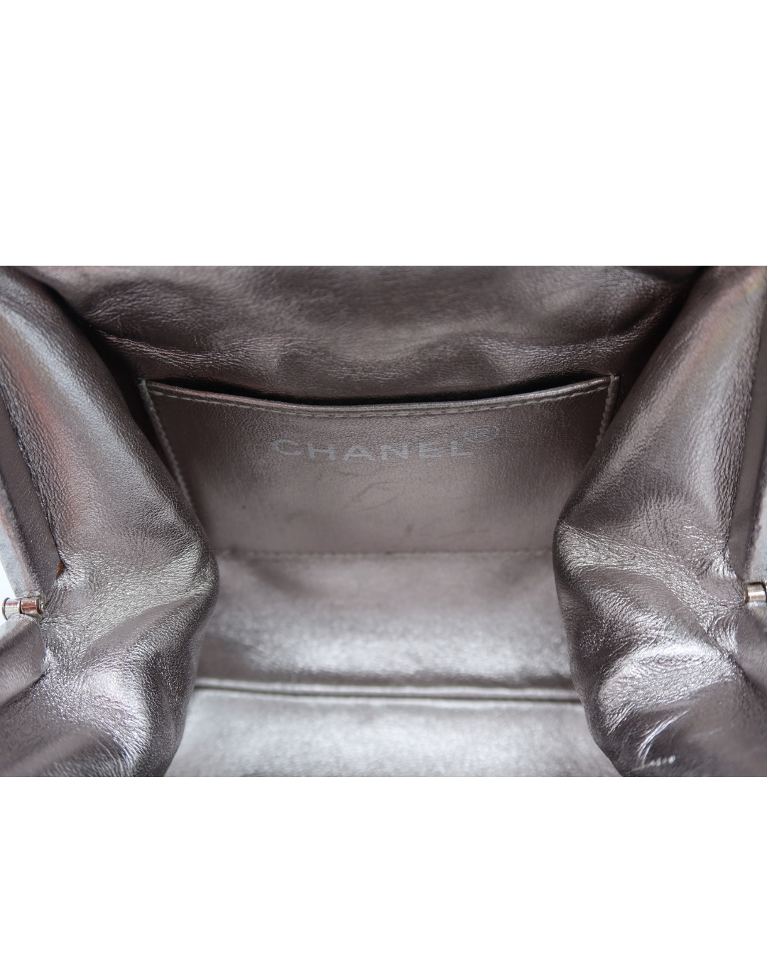Chanel Silver Quilted Lambskin Chain Shoulder Bag 1996–1997