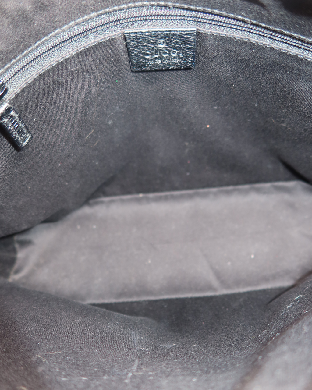 Gucci Vintage GG Black Canvas Shoulder Bag