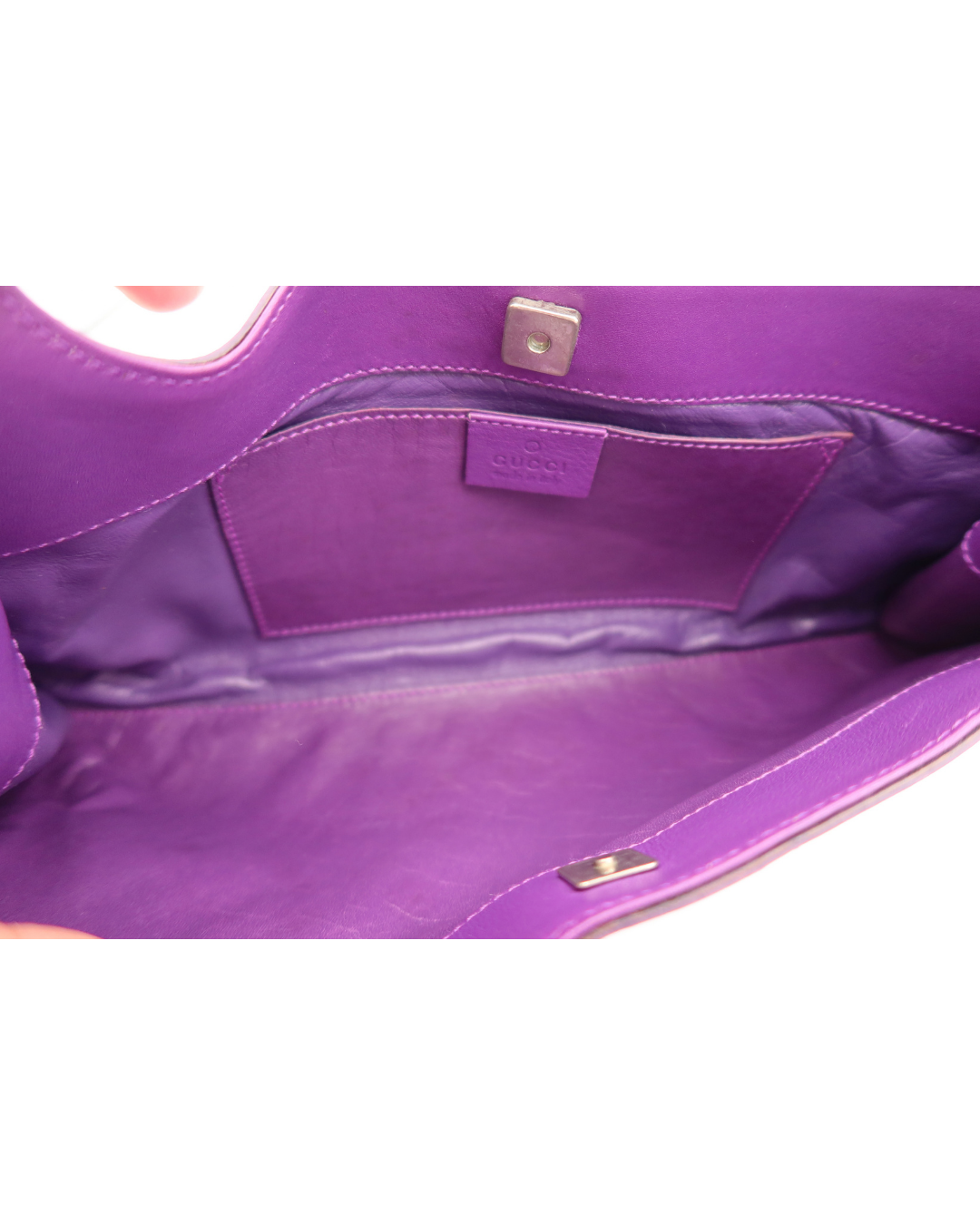 Gucci Vintage Tom Ford Era Purple Leather Shoulder Bag