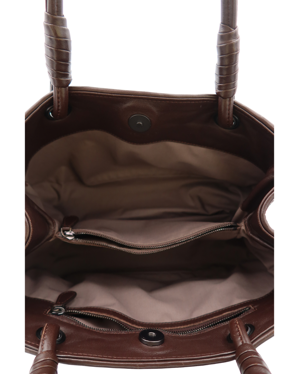 Bottega Veneta Brown Intrecciato Leather Top Handle Bag