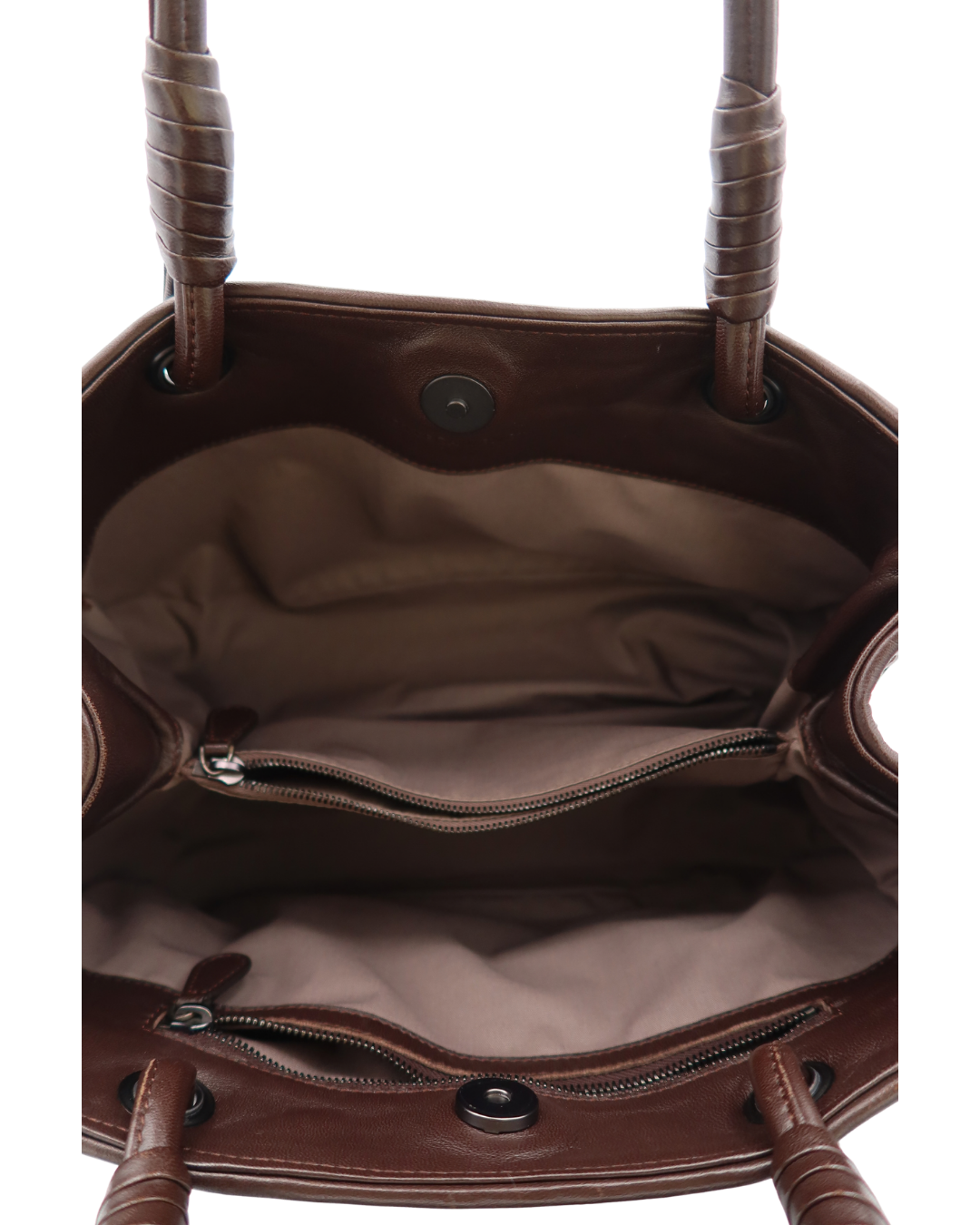Bottega Veneta Brown Intrecciato Leather Top Handle Bag