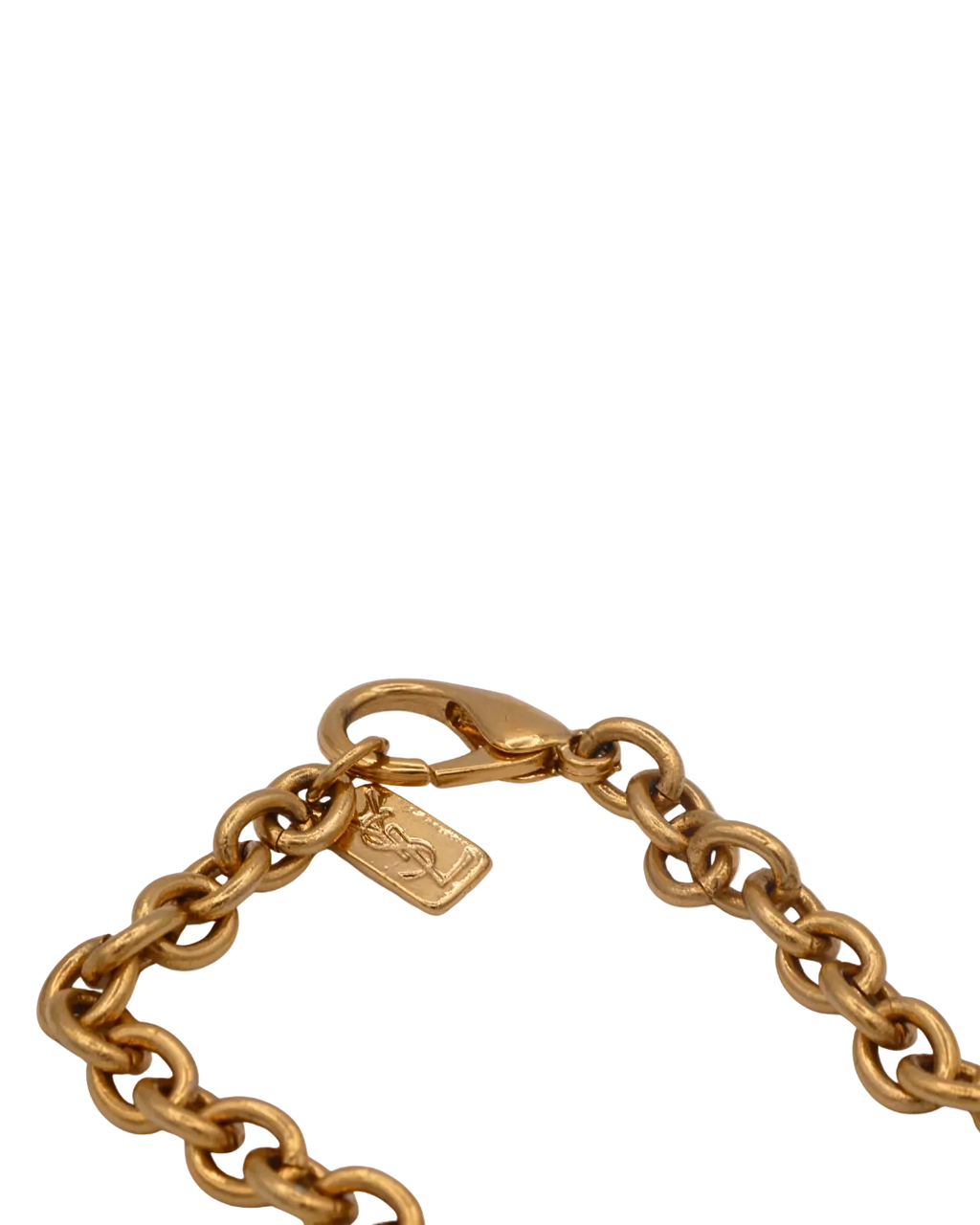 YSL Vintage Gold Toned Statement Pendant Necklace