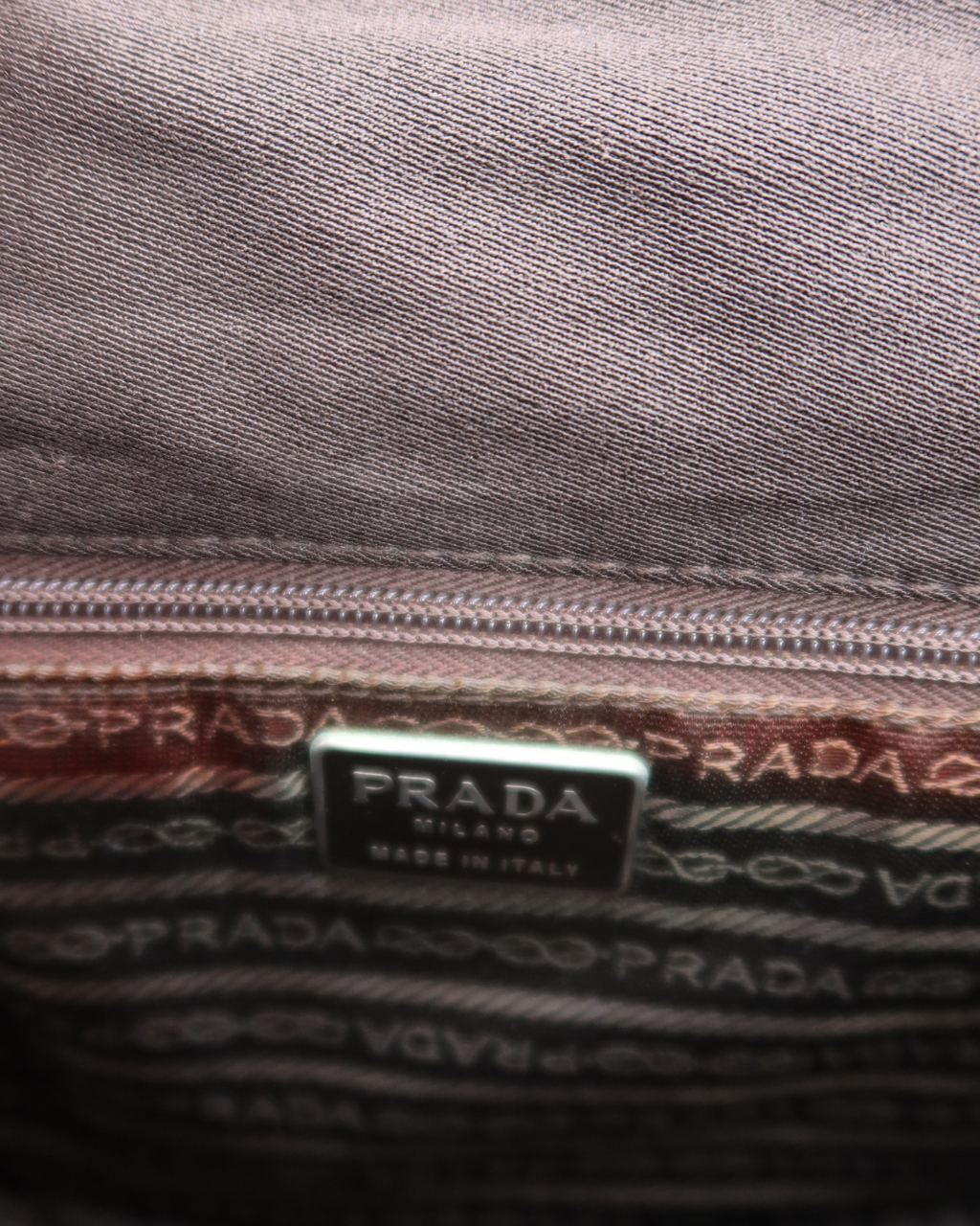 Prada Tessuto Cleo Swing Shoulder Bag in Brown