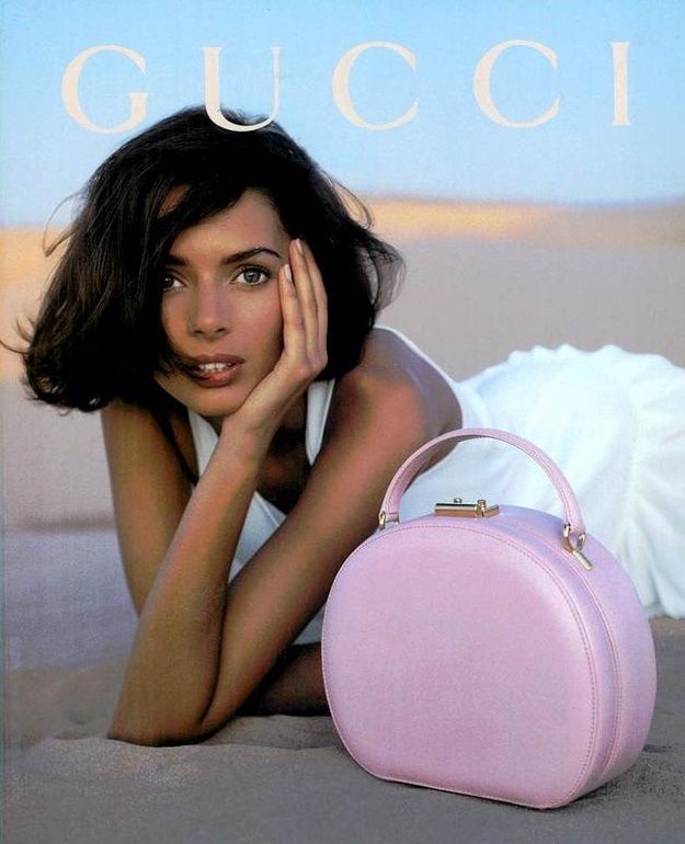 Gucci Vintage Pink Round Top Handle Bag with Chain 1992