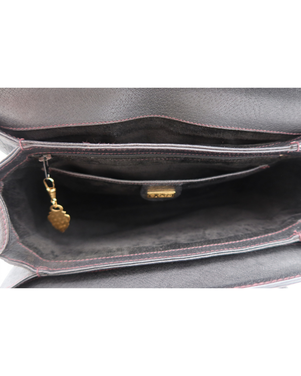 Gucci Vintage Black Leather Bamboo Top Handle Bag 1980s