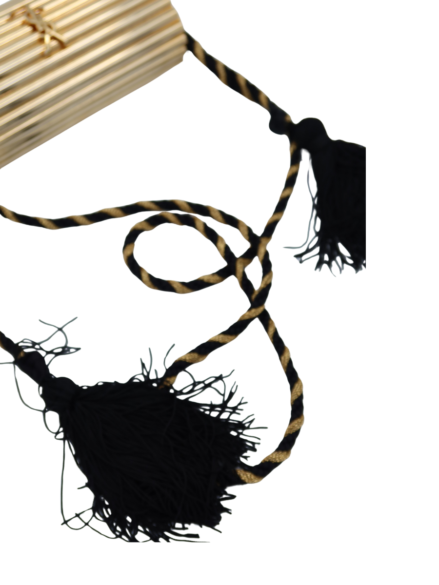 Yves Saint Laurent Vintage Gold-Tone Metal Opium Bag