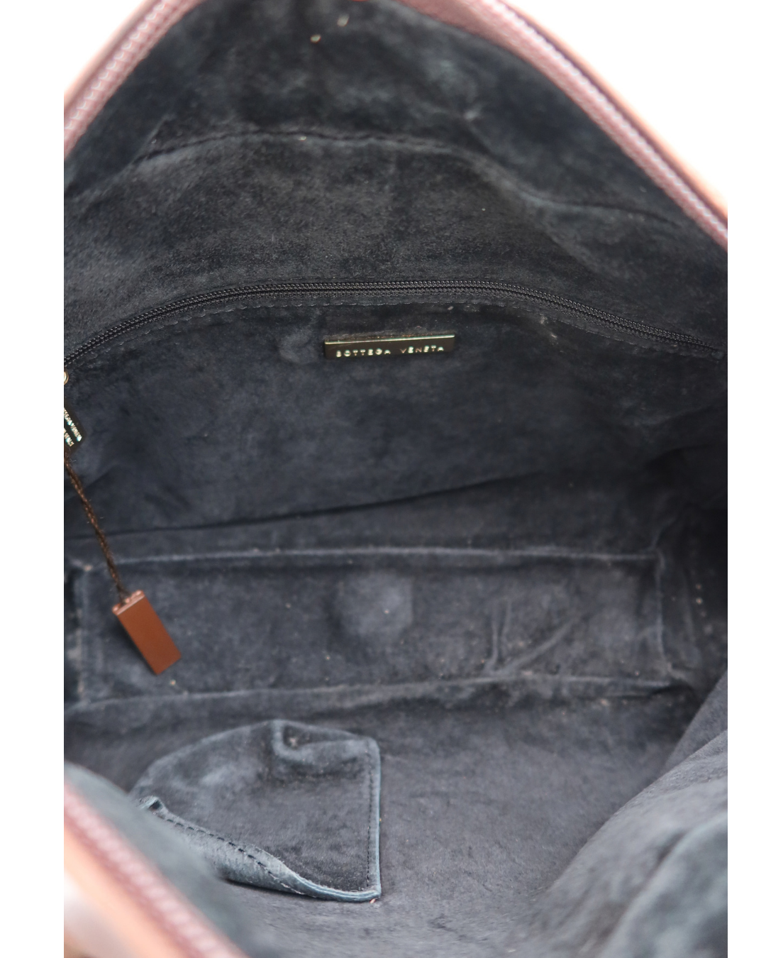 Bottega Veneta Brown Intrecciato Hand Bag with Crossbody Strap
