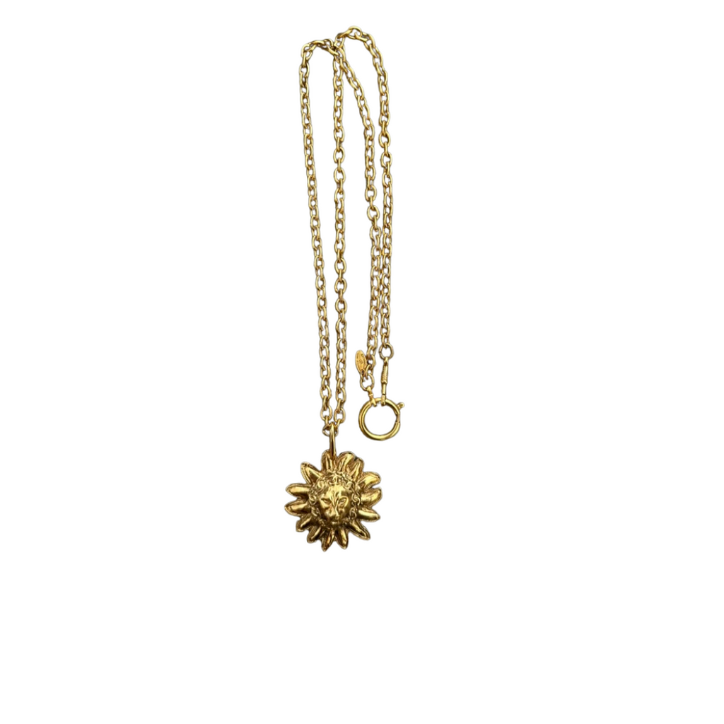 Chanel Leo Lion Sun Medallion Necklace