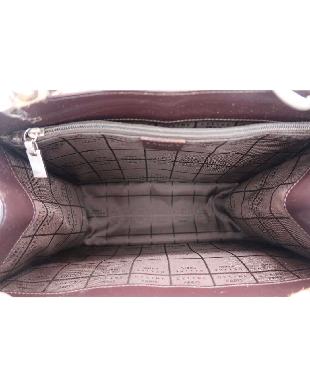 Celine Vintage and Rare Tan Triomphe Printed Calf Hair Shoulder Bag