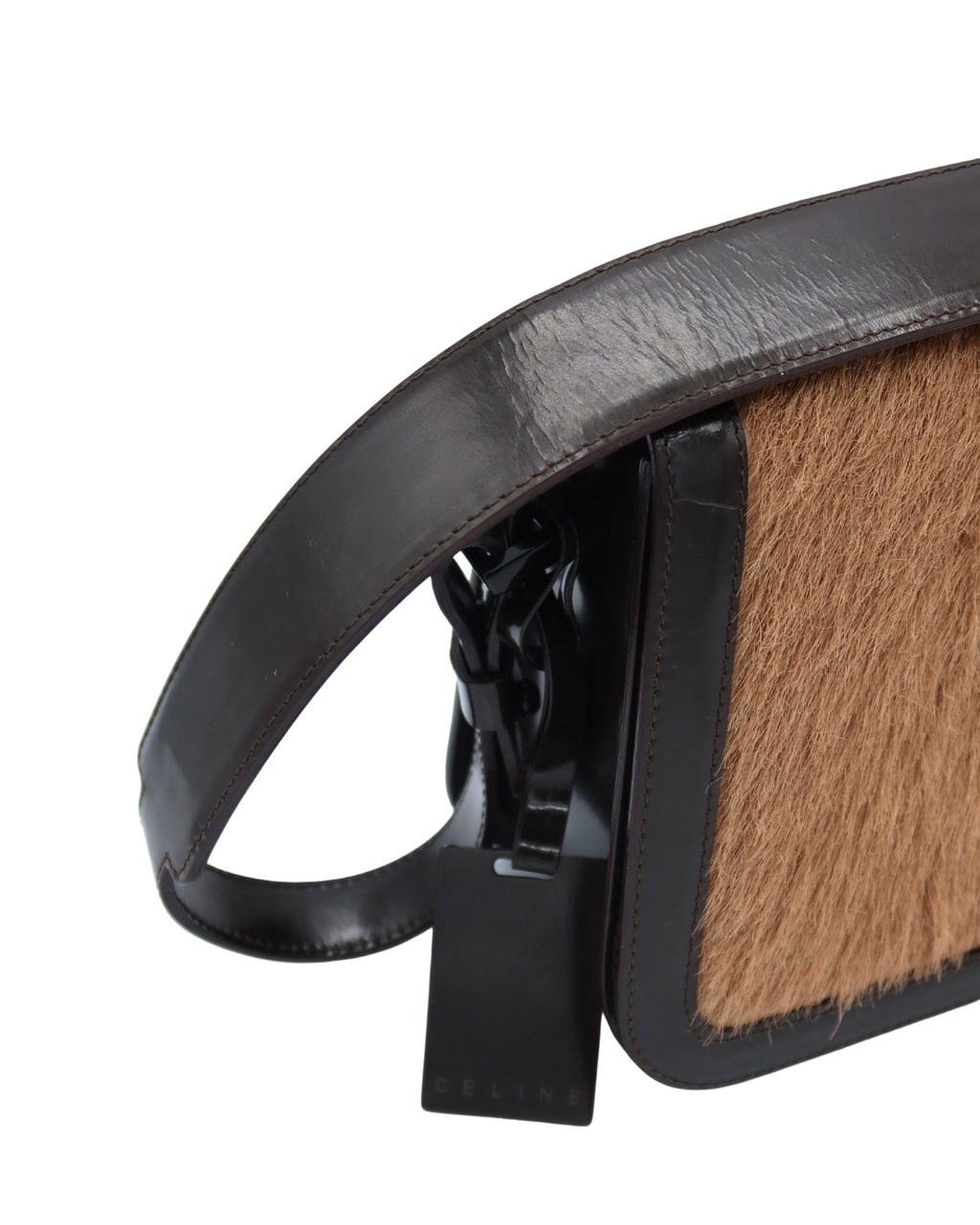 Celine Tan Pony Hair Shoulder Bag
