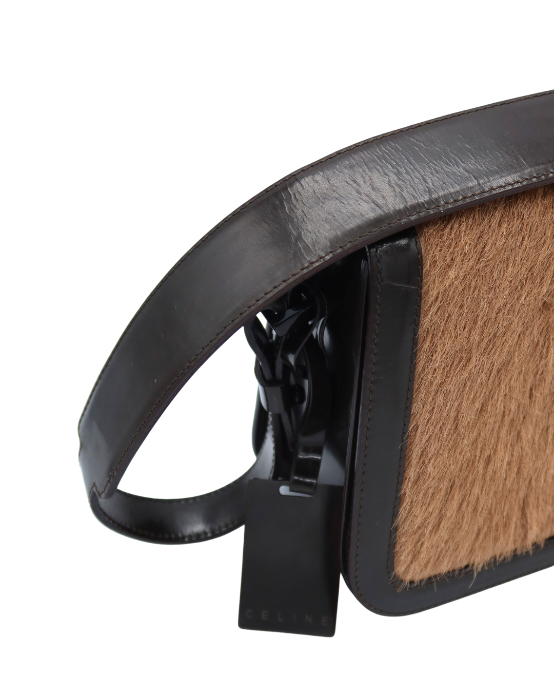 Celine Tan Pony Hair Shoulder Bag