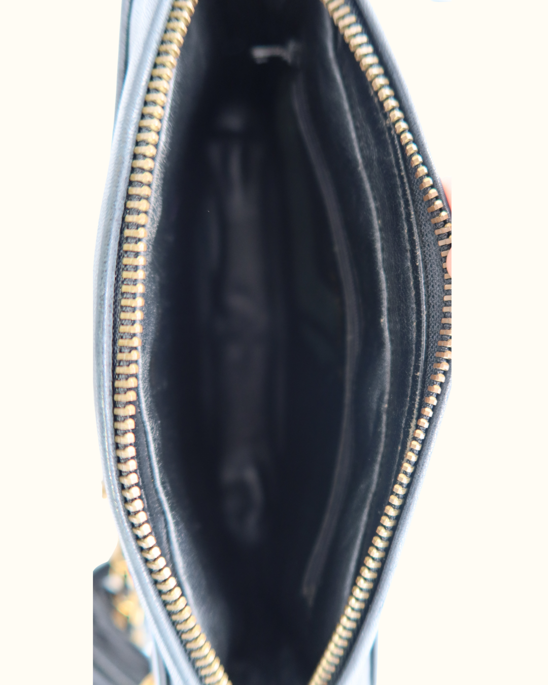 Chanel Coco Mark Lamb Fringe Chain Shoulder Bag