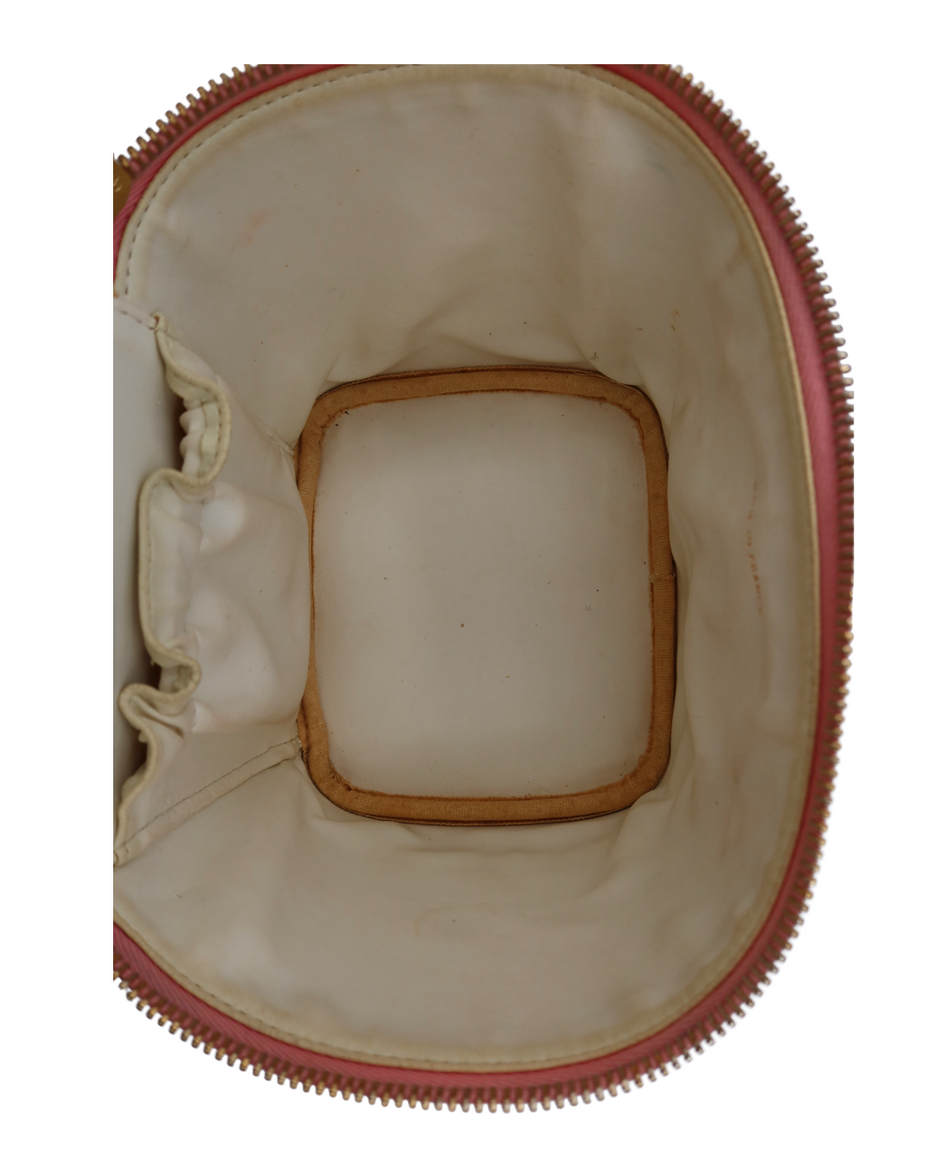 Chanel Pink Leather CC Mark Logo Vanity Bag