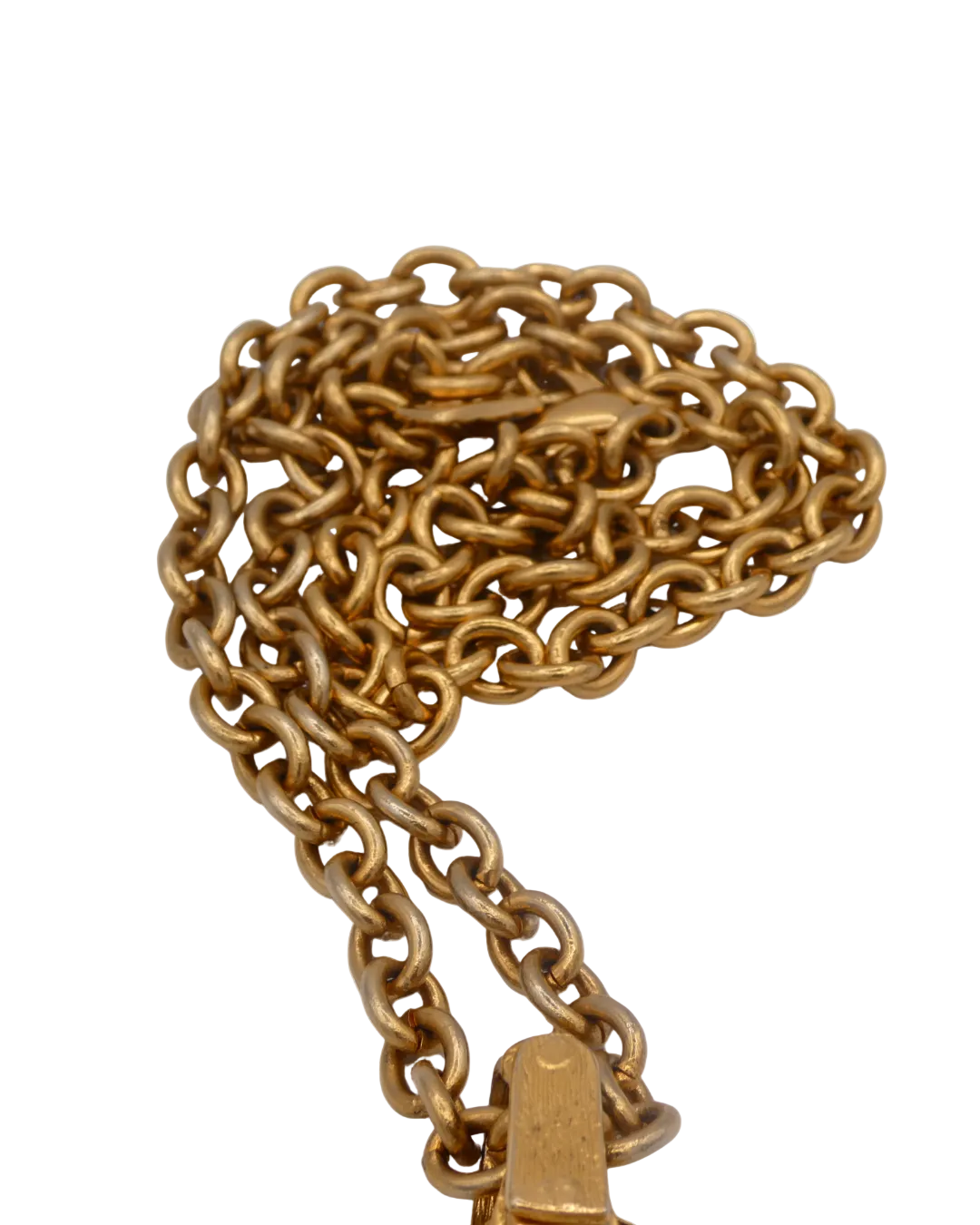 YSL Vintage Gold Toned Statement Pendant Necklace