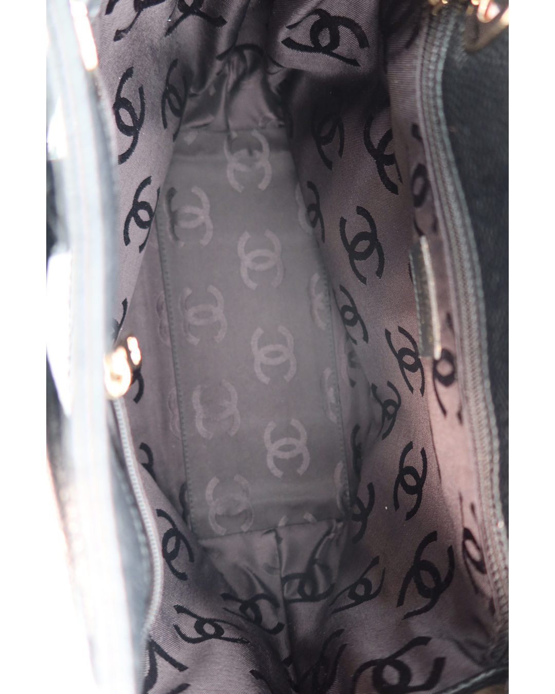 Chanel Black Caviar Wood Tote 2002-2003