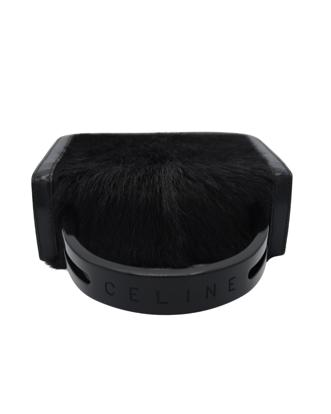 Celine Black Pony Hair Top Handle Bag 2000