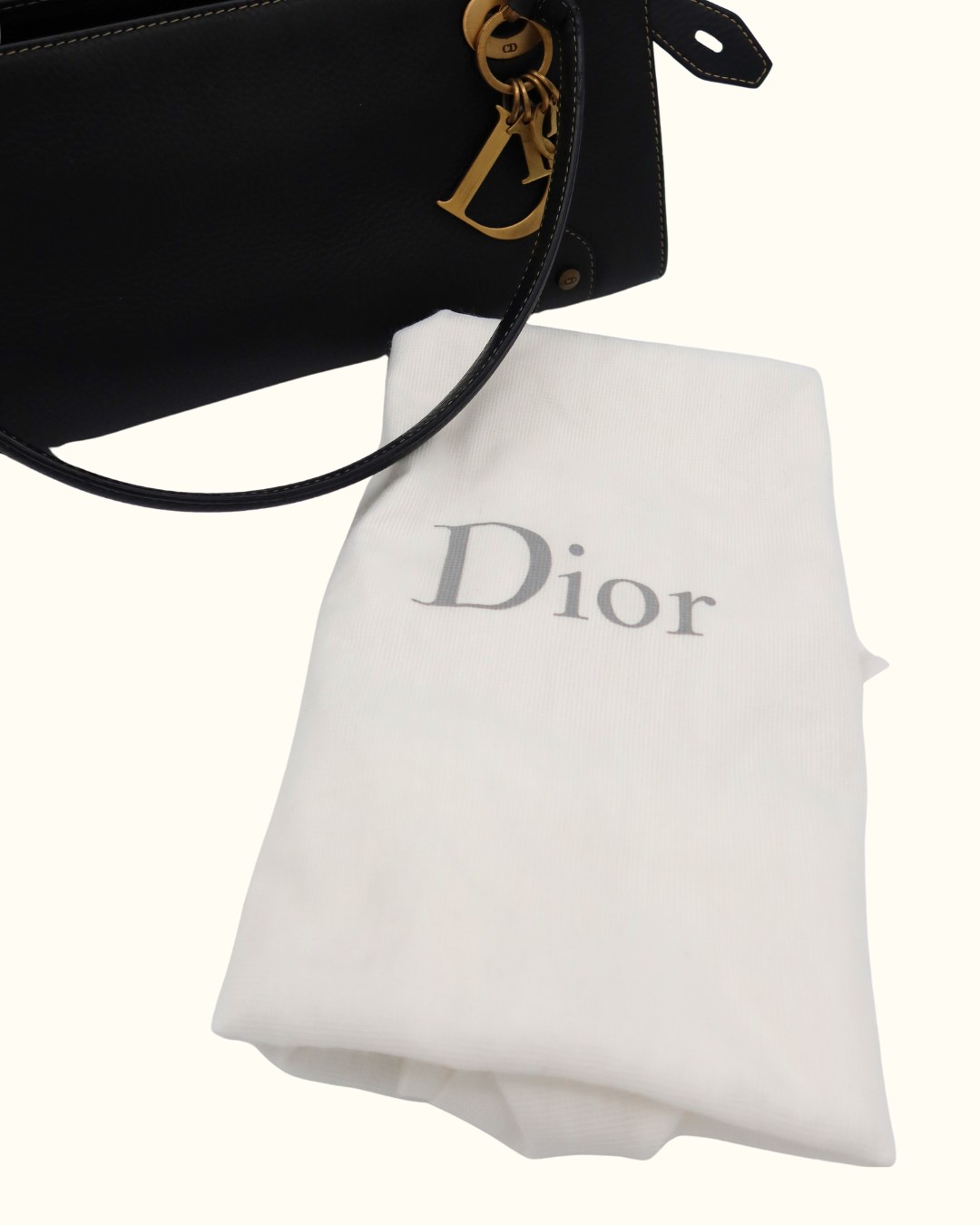 Lady Dior East West Shopping Leather Bag