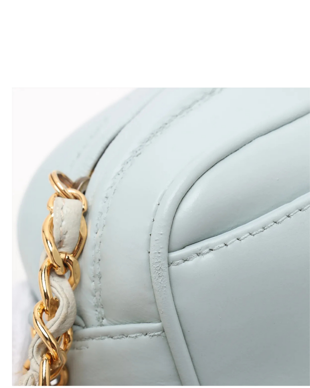 Chanel Rare Vintage Blue Triple Coco Leather Chain Fringe Shoulder Bag 1994-1996