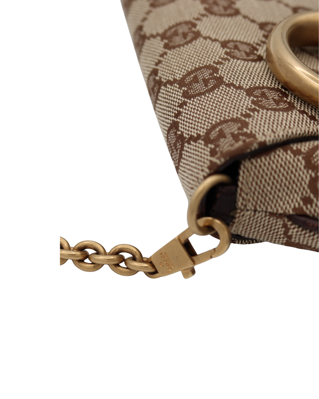 Gucci by Tom Ford Brown CC Canvas Horsebit Bag