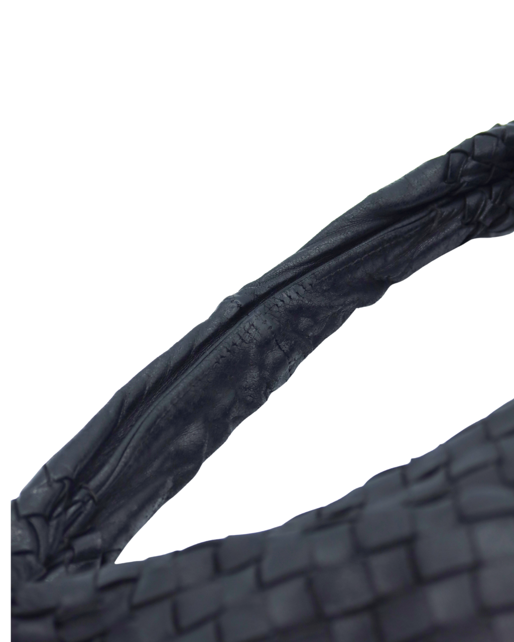 Bottega Black Intrecciato Hobo Bag