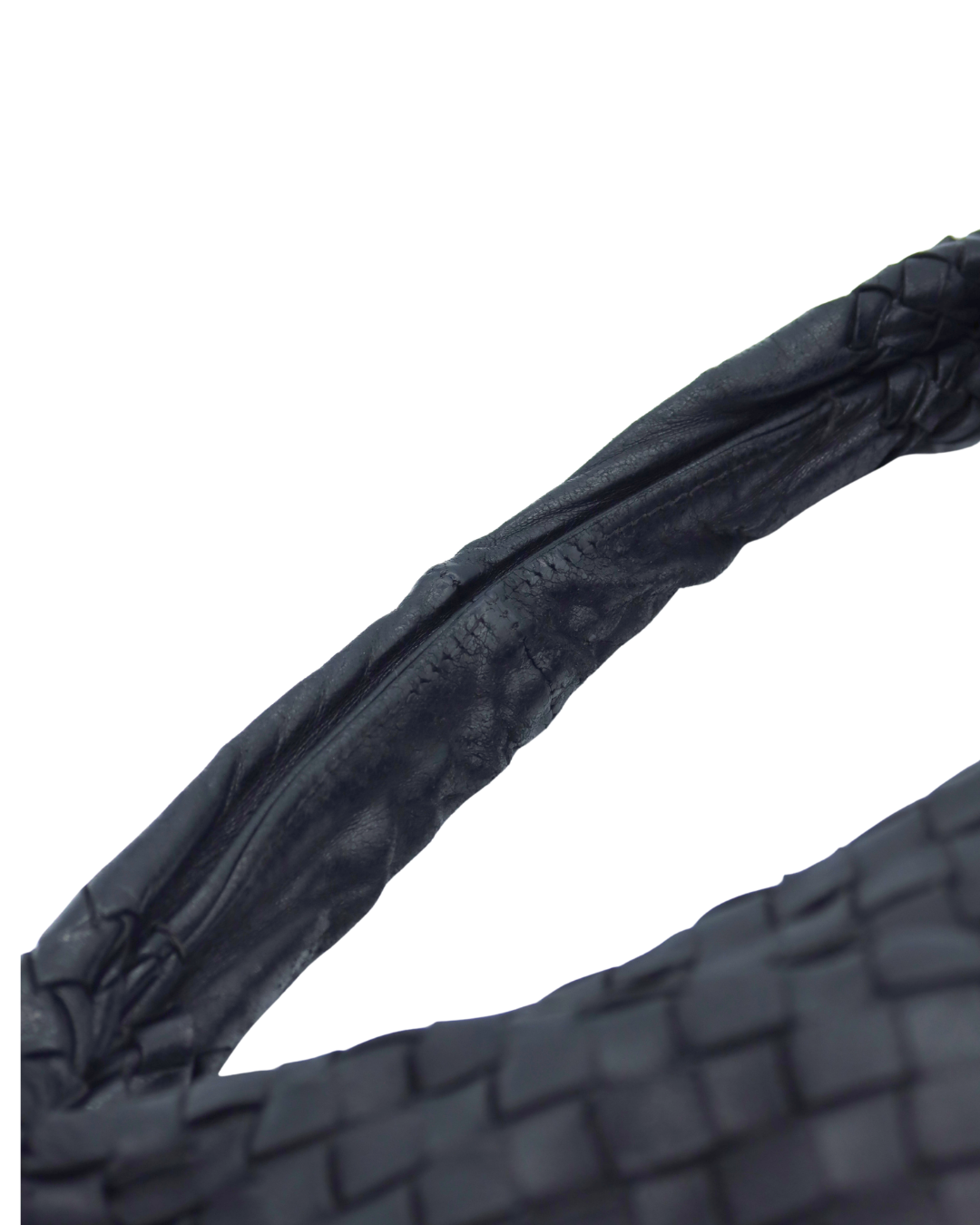 Bottega Black Intrecciato Hobo Bag