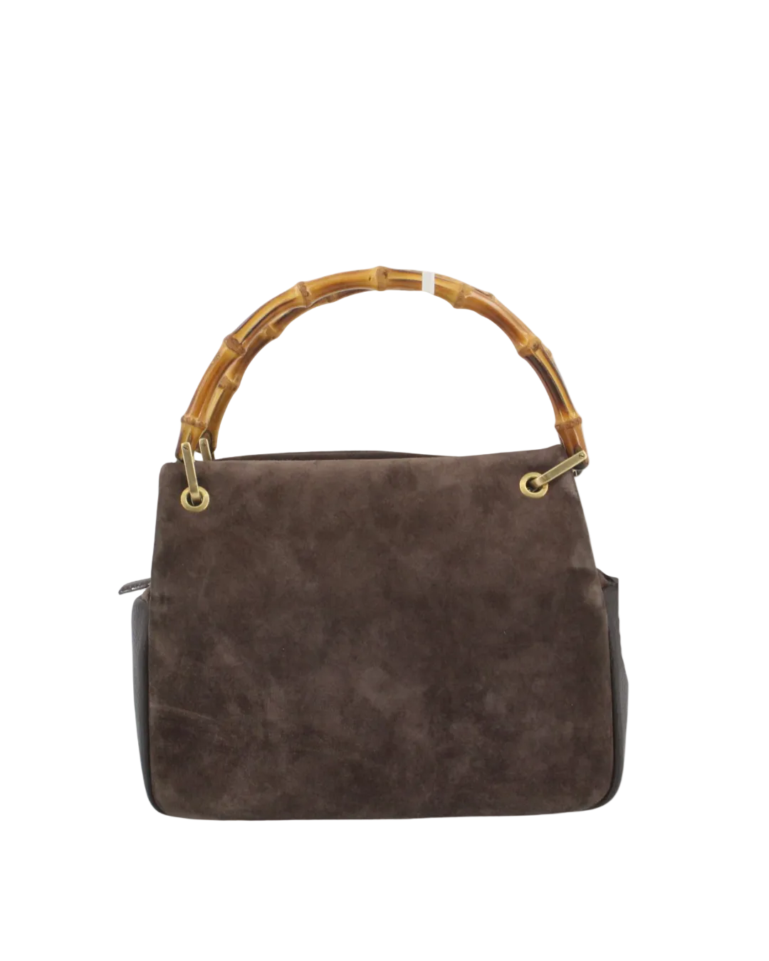 Gucci Brown Suede Bamboo Bag