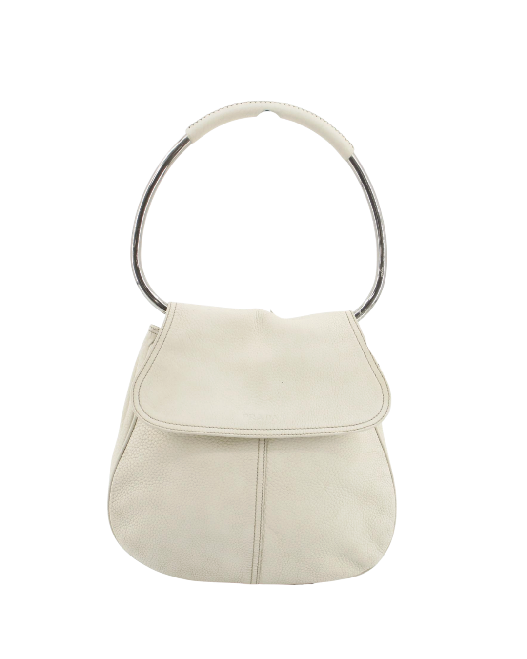 Prada Vitello Daino Ring Bag in Cream