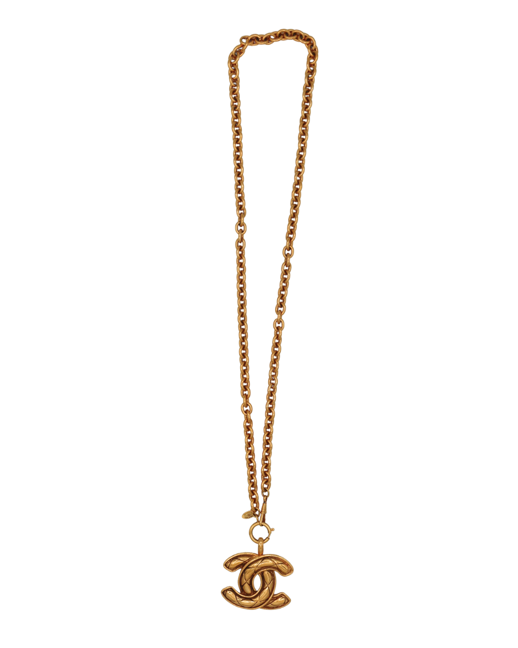 Chanel Matelassé Large Pendant Necklace