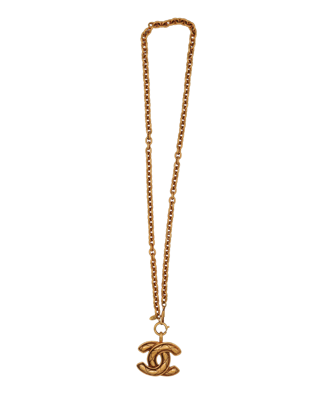 Chanel Matelassé Large Pendant Necklace
