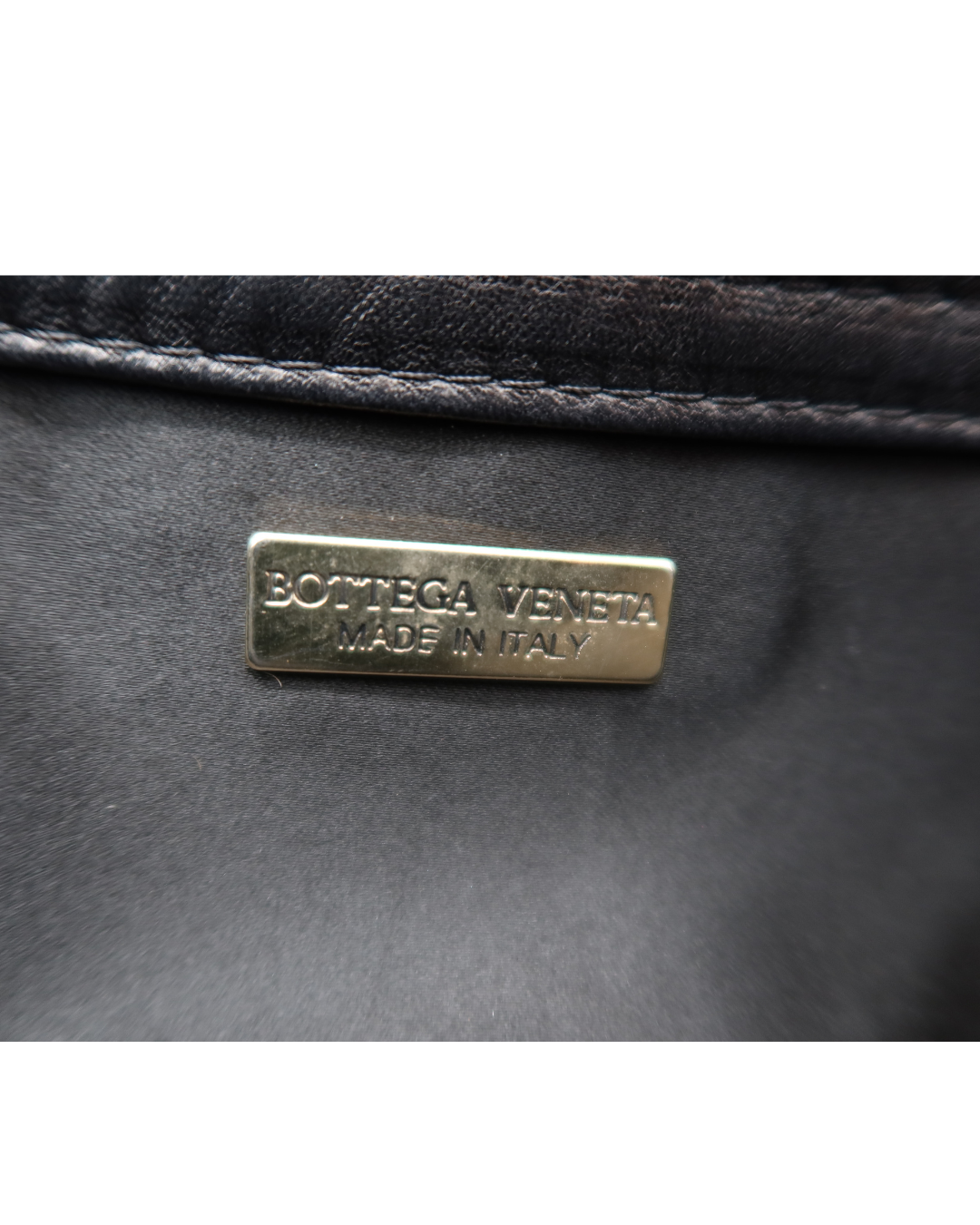 Bottega Veneta Vintage Black Intrecciato Leather Polka Dot Shoulder Bag
