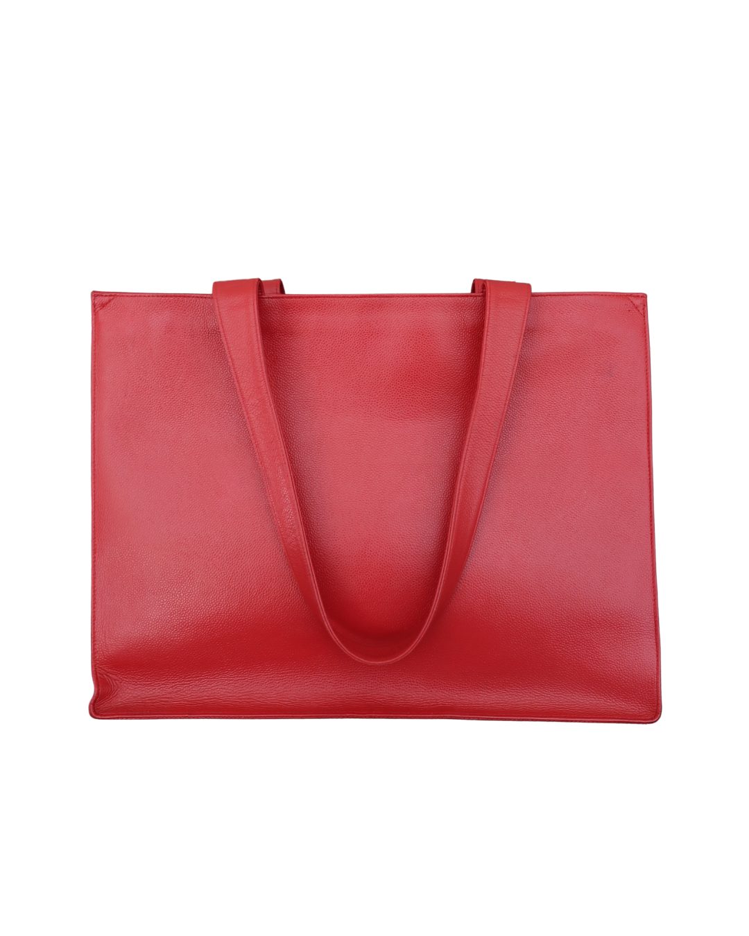 Chanel Red Caviar Leather Tote Bag 1997-1999