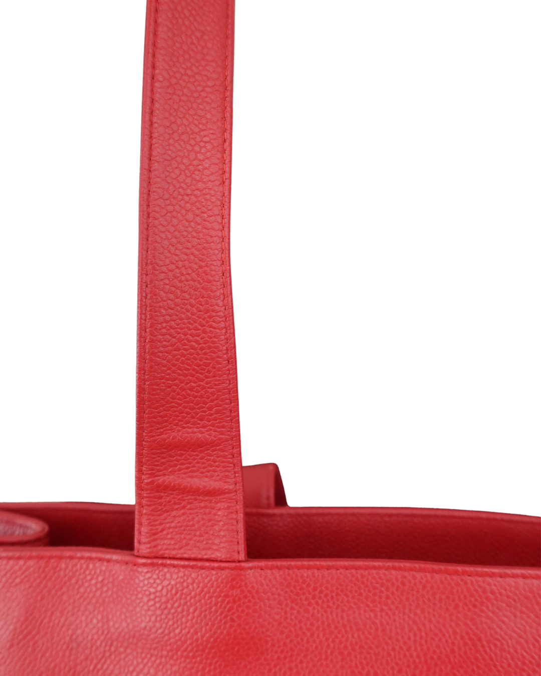 Chanel Red Caviar Leather Tote Bag 1997-1999
