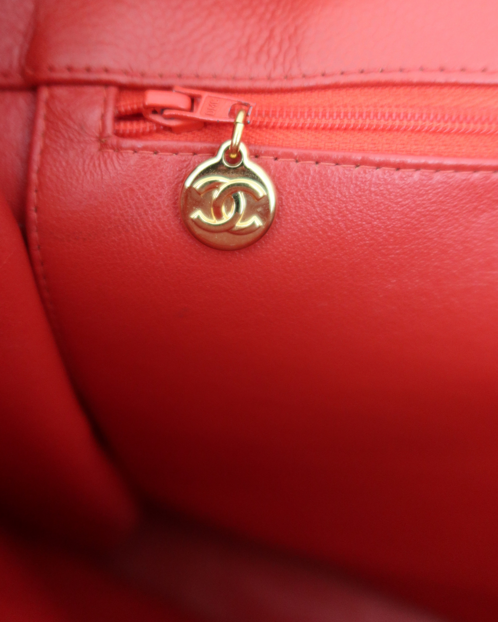Chanel Red Caviar Leather Tote Bag 1997-1999