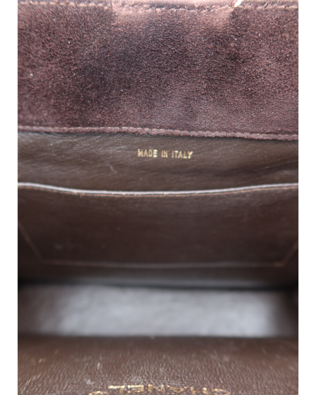 Chanel Rare Vintage Brown Suede Tortoise Top Handle Bag 1997-1999