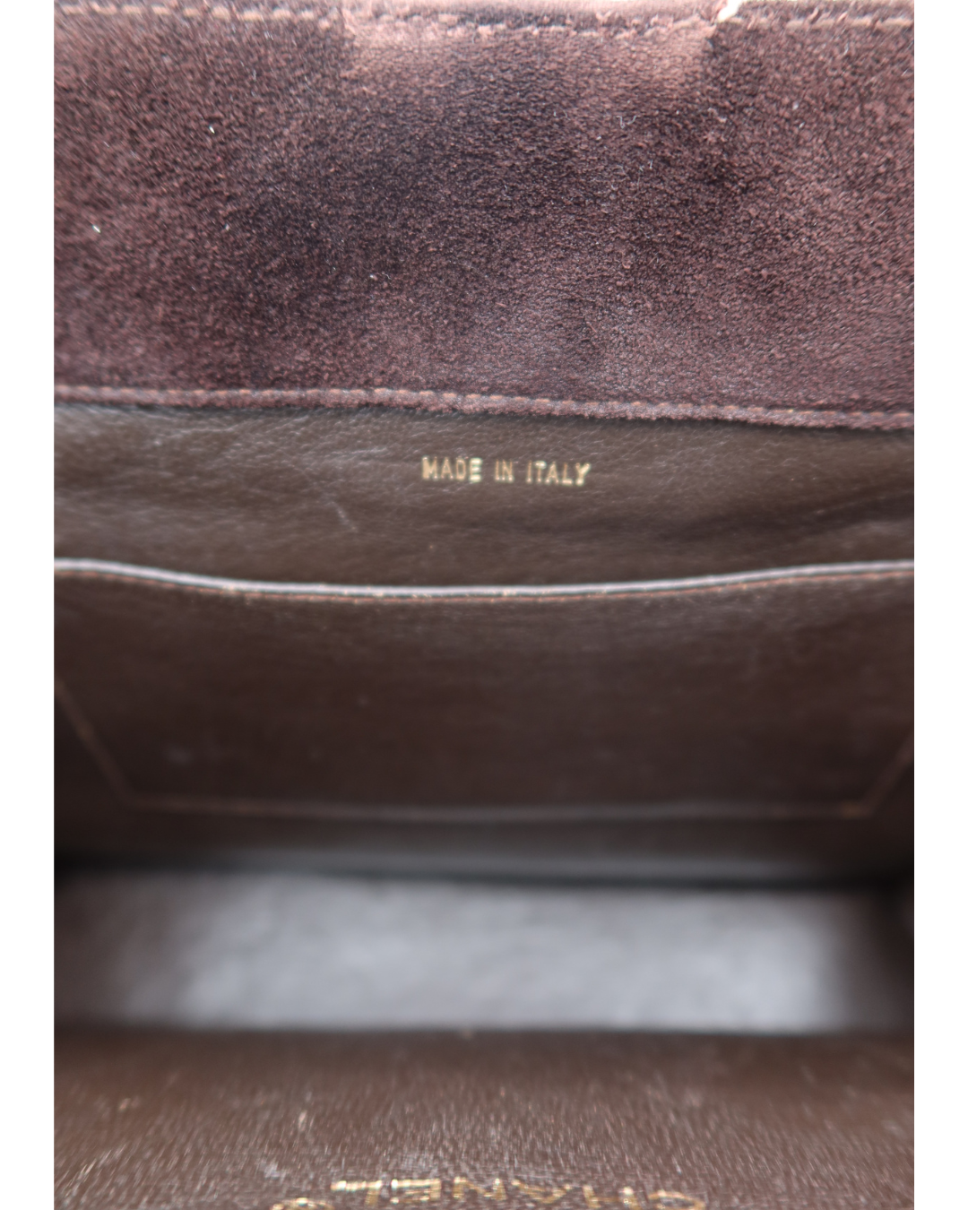 Chanel Rare Vintage Brown Suede Tortoise Top Handle Bag 1997-1999