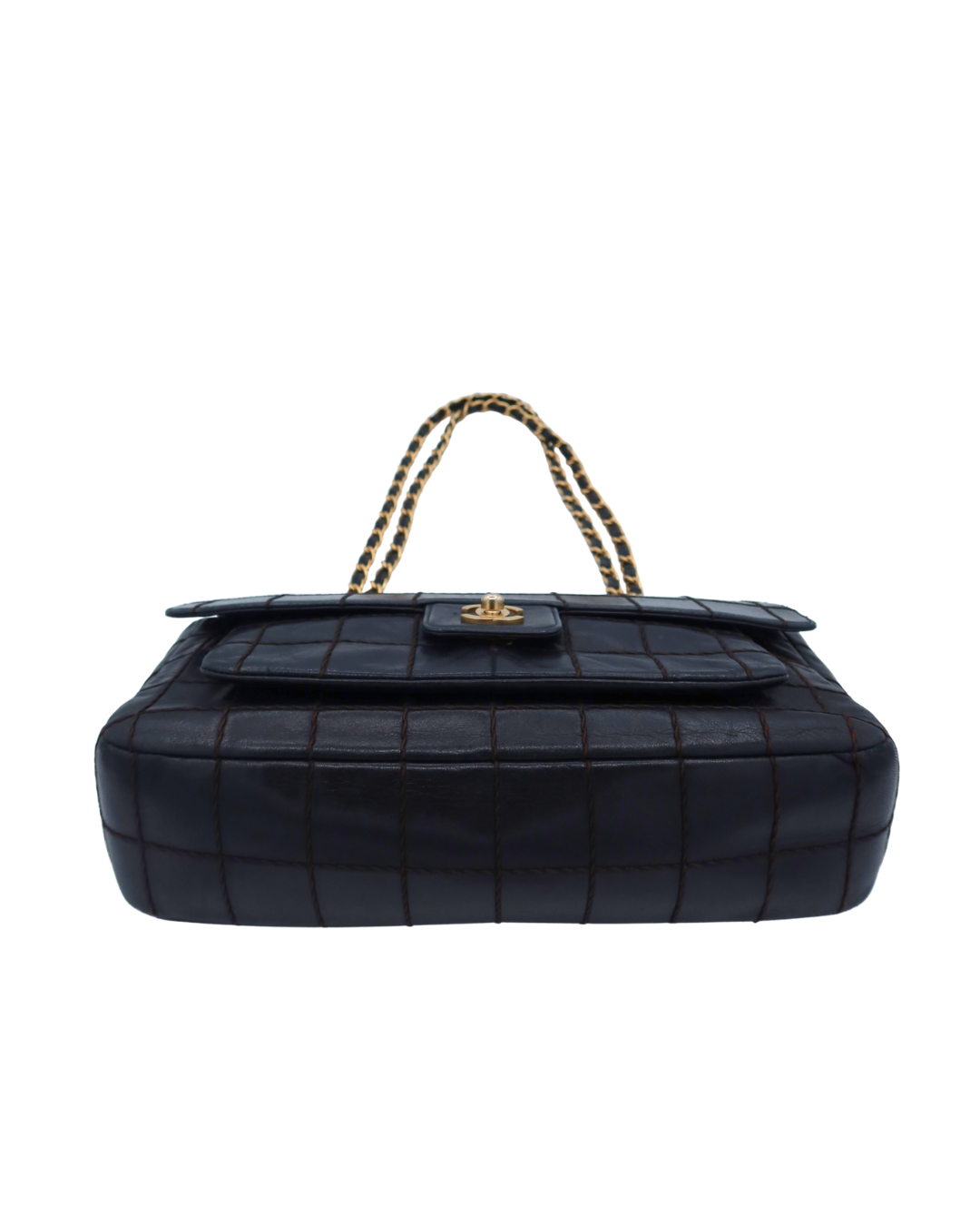 Chanel Vintage Wild Stitch Chocolate Bar Shoulder Flap Bag 2002-2003