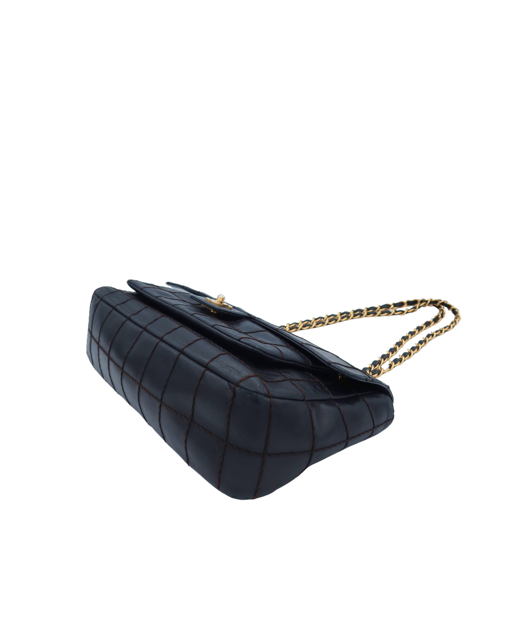 Chanel Vintage Wild Stitch Chocolate Bar Shoulder Flap Bag 2002-2003