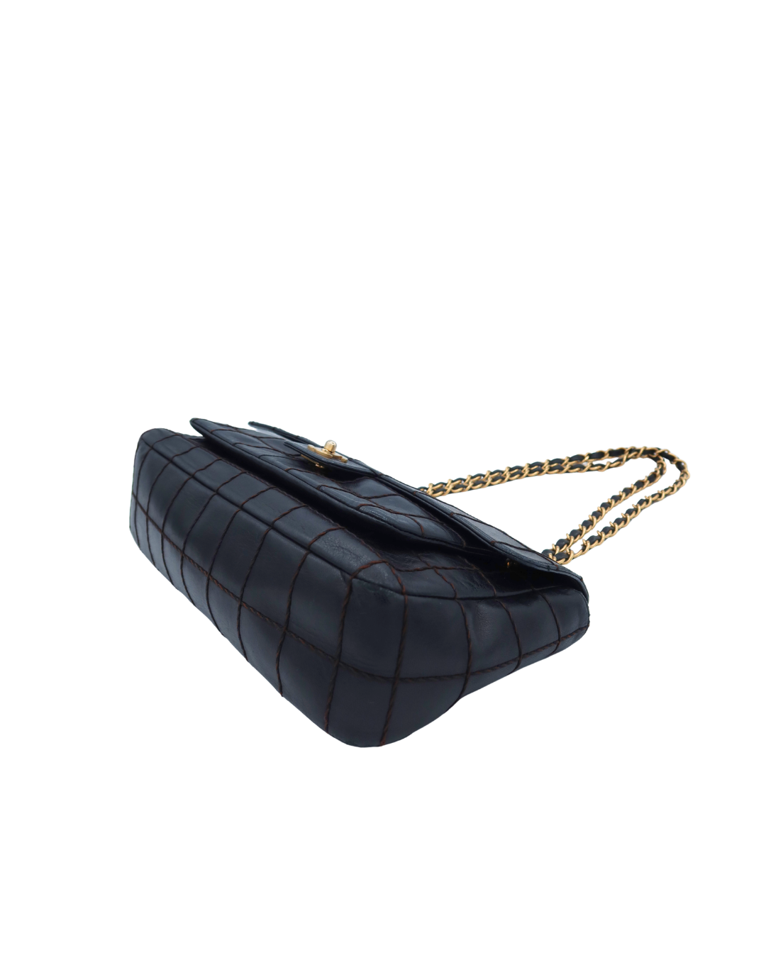 Chanel Vintage Wild Stitch Chocolate Bar Shoulder Flap Bag 2002-2003