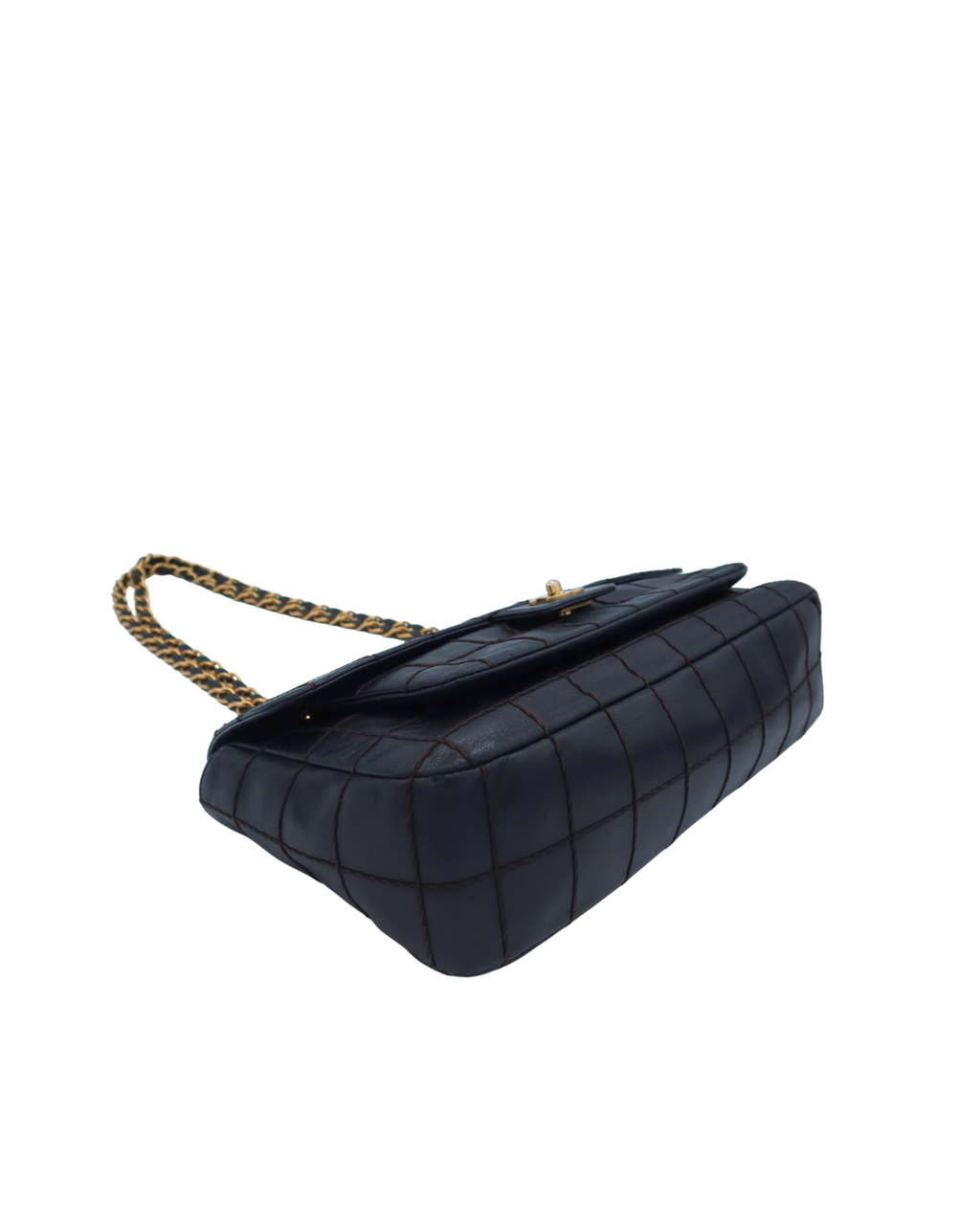 Chanel Vintage Wild Stitch Chocolate Bar Shoulder Flap Bag 2002-2003