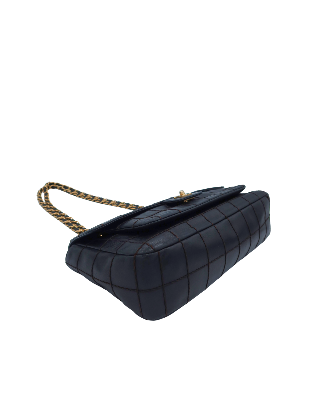 Chanel Vintage Wild Stitch Chocolate Bar Shoulder Flap Bag 2002-2003
