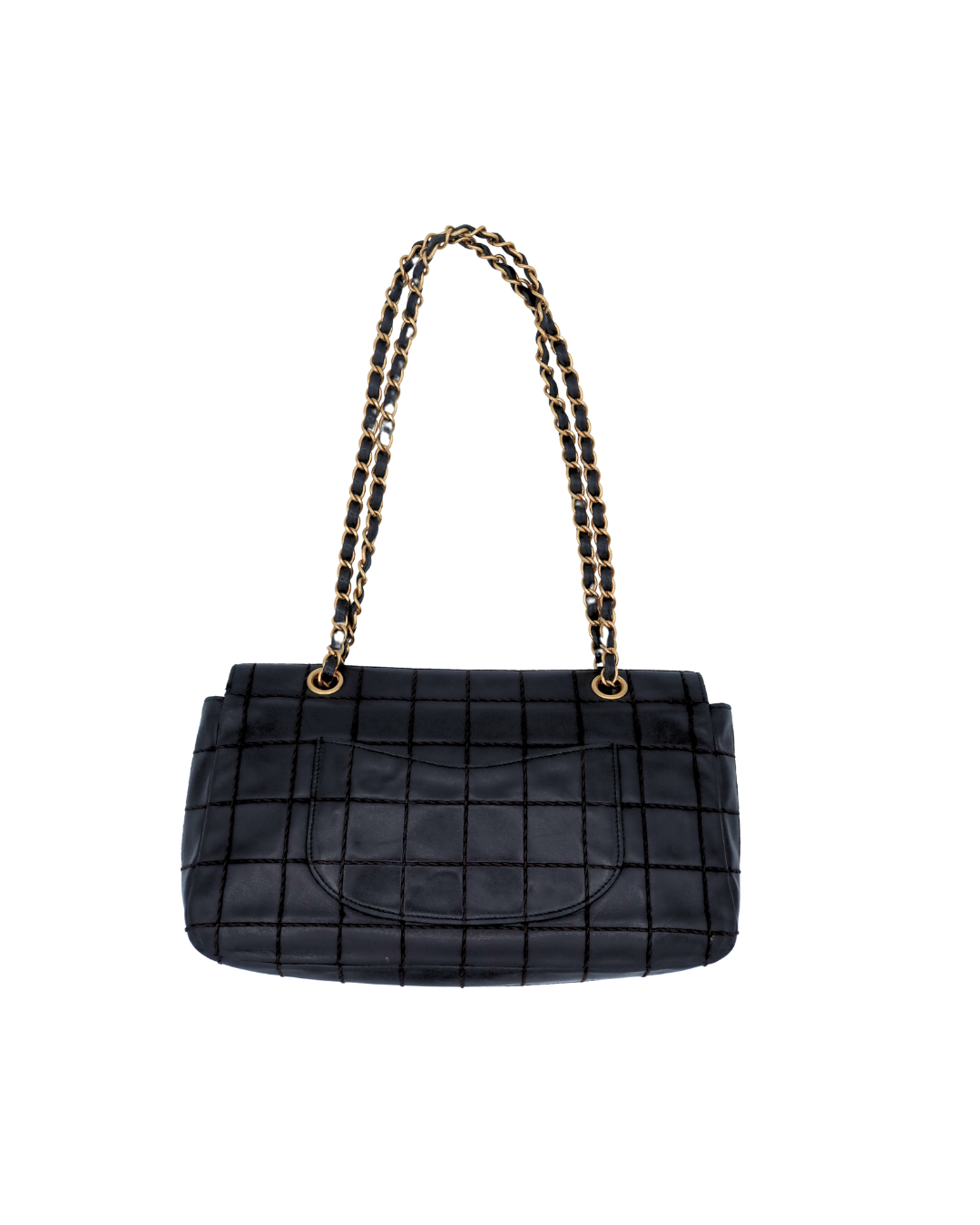 Chanel Vintage Wild Stitch Chocolate Bar Shoulder Flap Bag 2002-2003