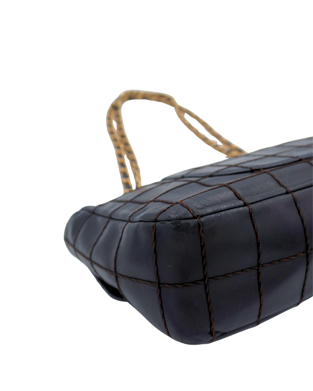 Chanel Vintage Wild Stitch Chocolate Bar Shoulder Flap Bag 2002-2003