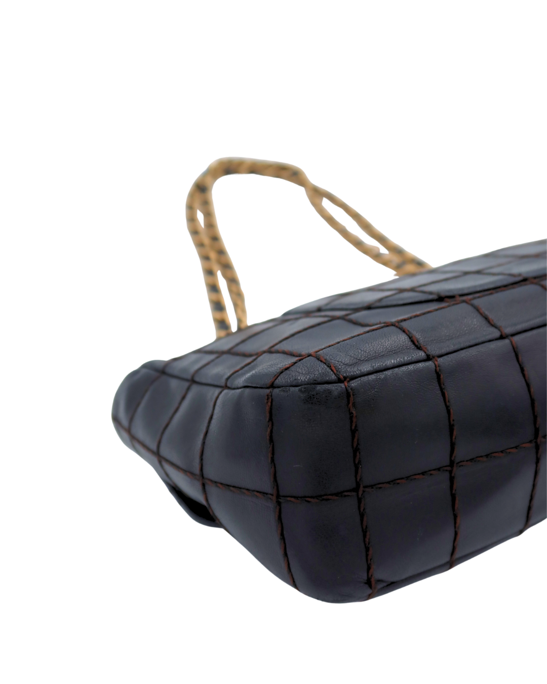 Chanel Vintage Wild Stitch Chocolate Bar Shoulder Flap Bag 2002-2003