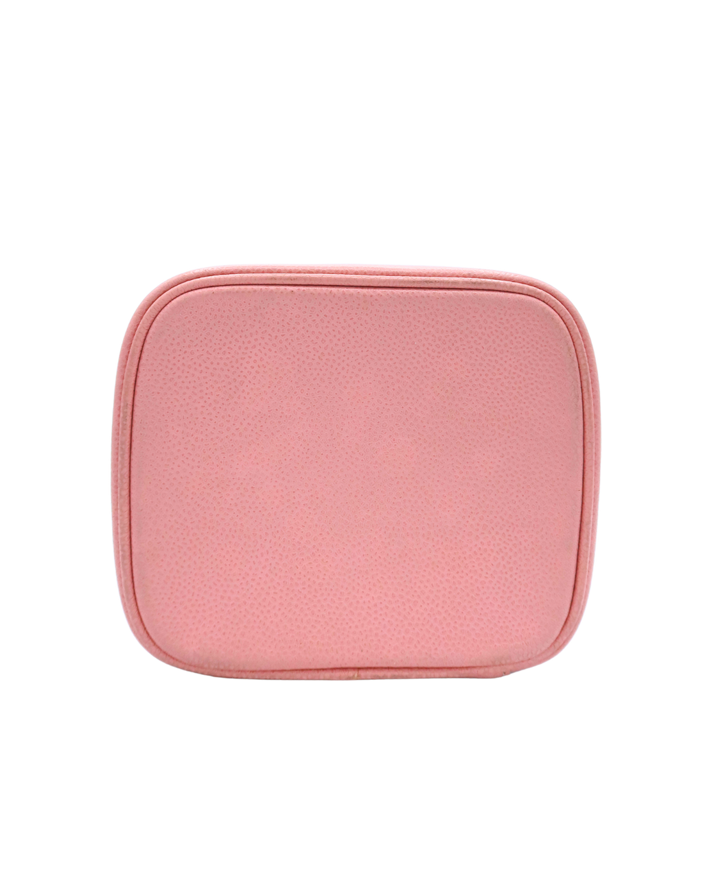 Chanel Vintage Pink Leather CC Mark Logo Vanity Bag