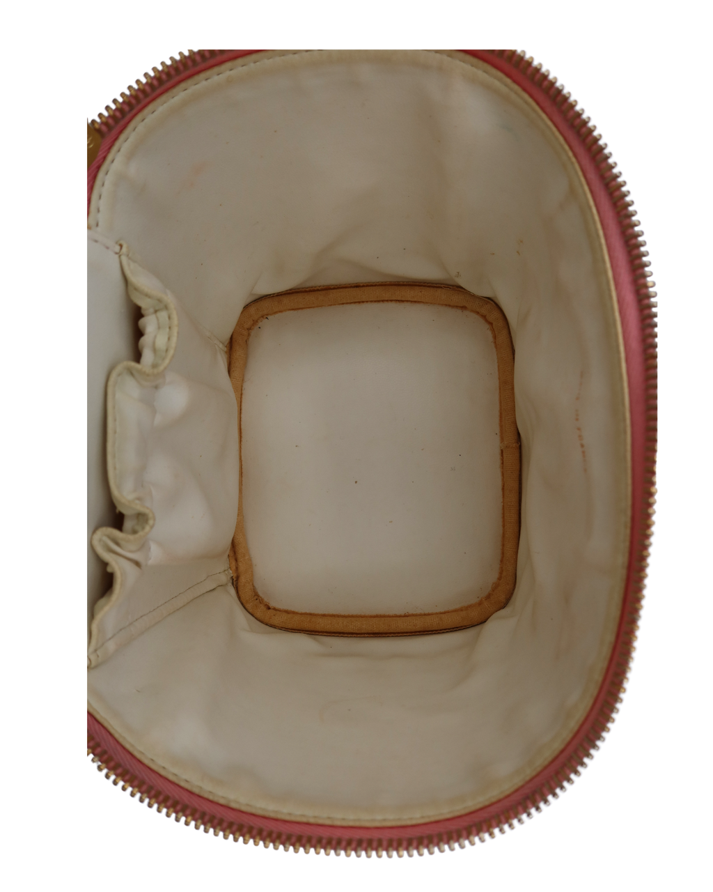 Chanel Vintage Pink Leather CC Mark Logo Vanity Bag