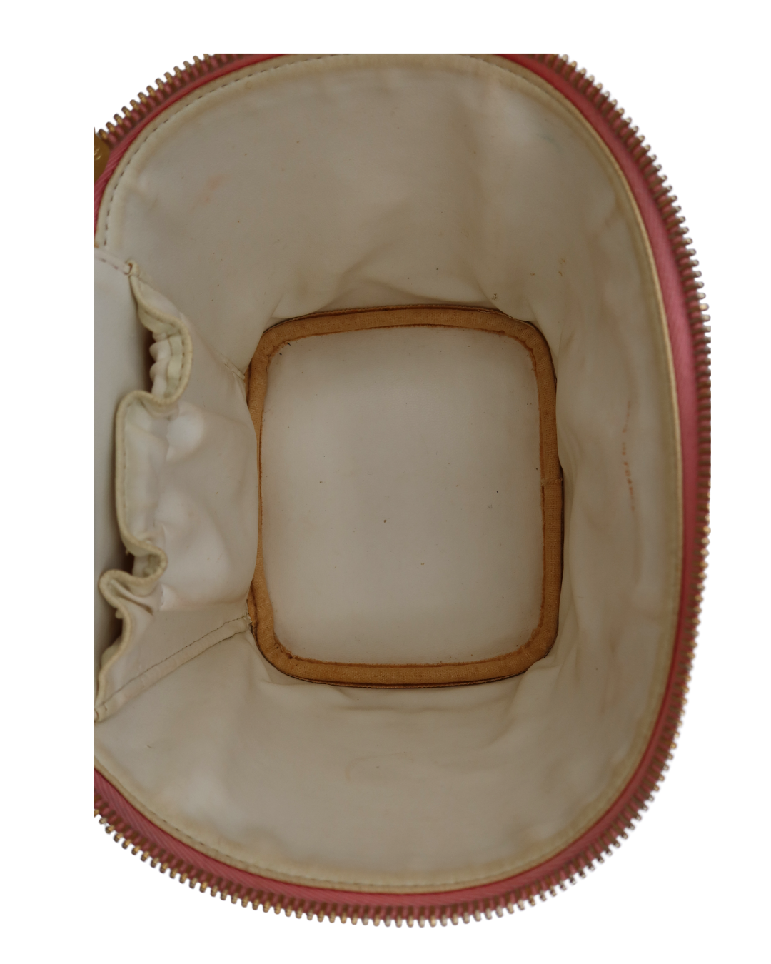 Chanel Vintage Pink Leather CC Mark Logo Vanity Bag